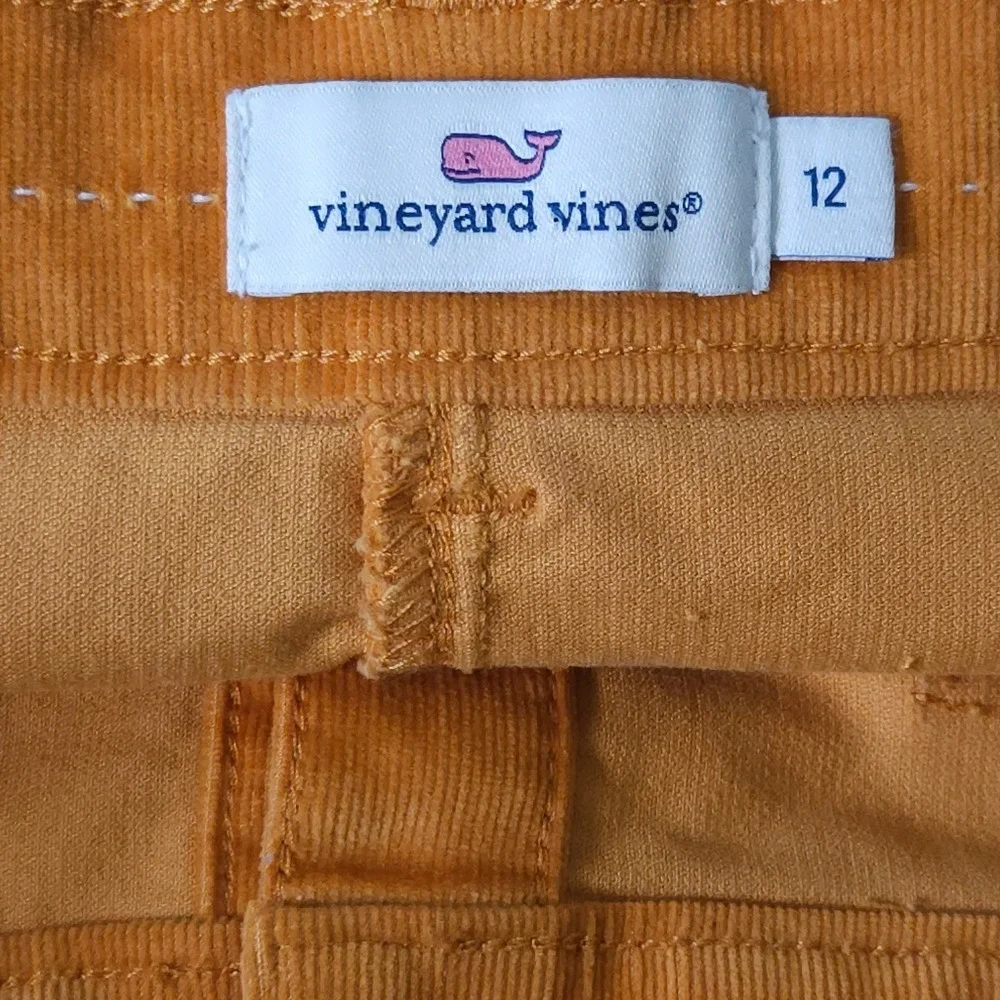 Vineyard Vines Girls 12 Corduroy Skirt Mustard Yellow Button Front Pockets Prepp